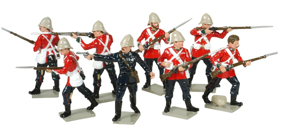 Red 54MM A call to Arms 20 figures BRITISH 24th foot Infantry ZULU Wars 